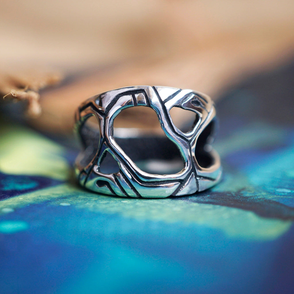 Men's Silver Ring "METEOR"