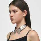 Devil Bow Tie Piercing Metal Choker