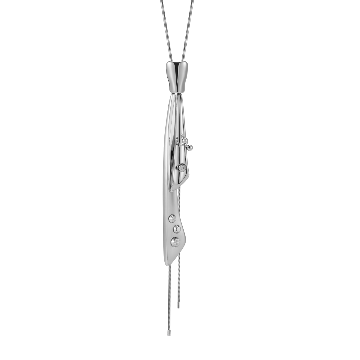 Devil Tie Adjustable Metal Necklace
