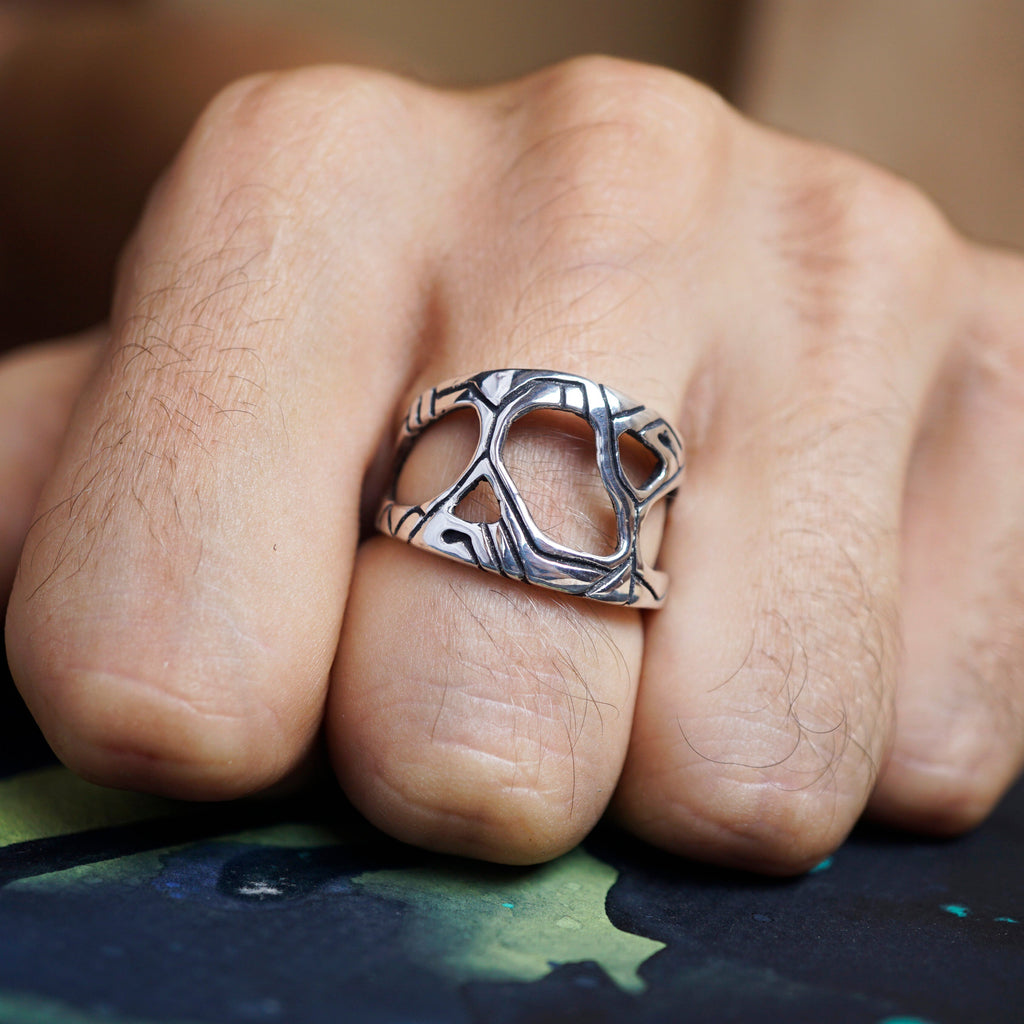 Men's Silver Ring "METEOR"