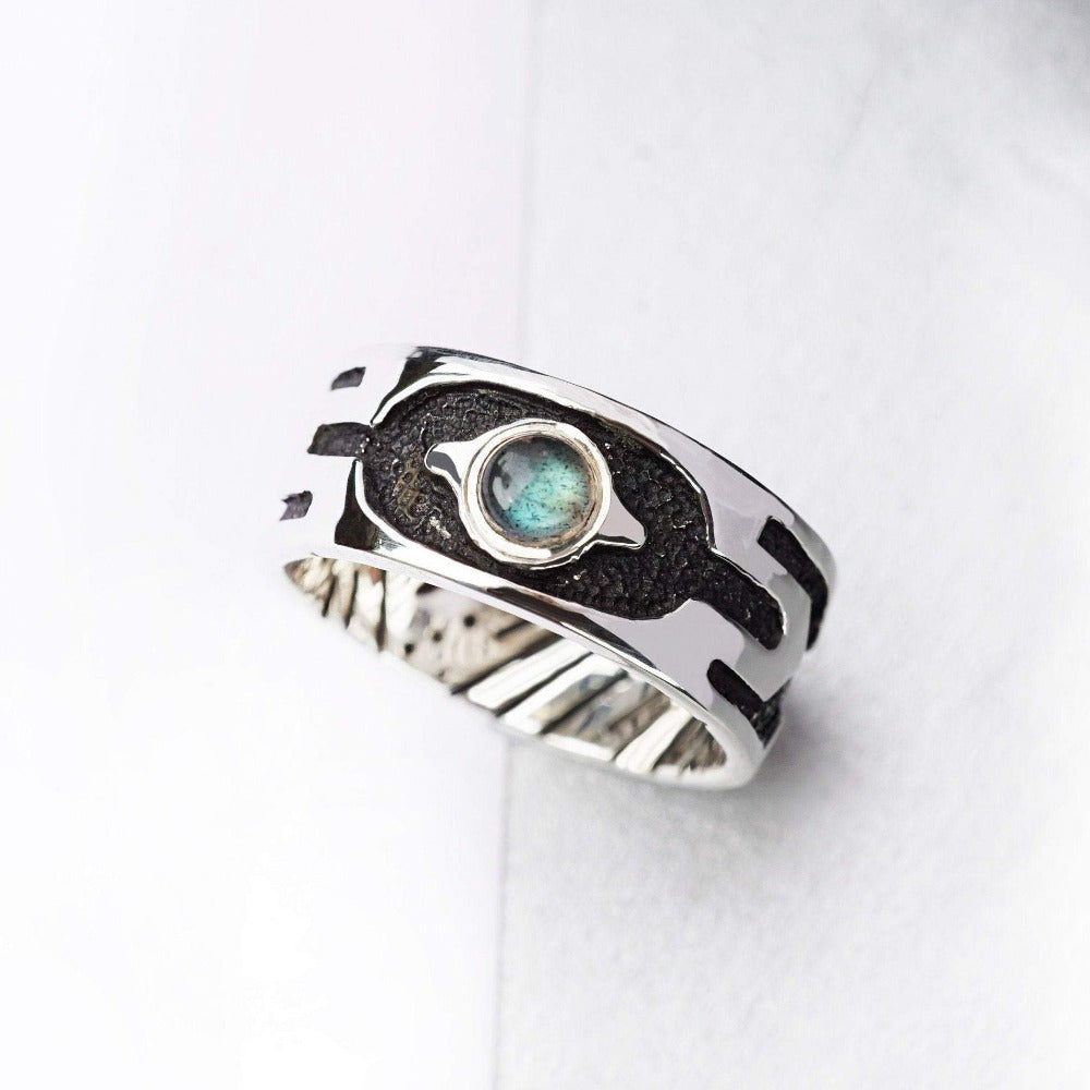ARCTUR | Men's Silver Labradorite Ring