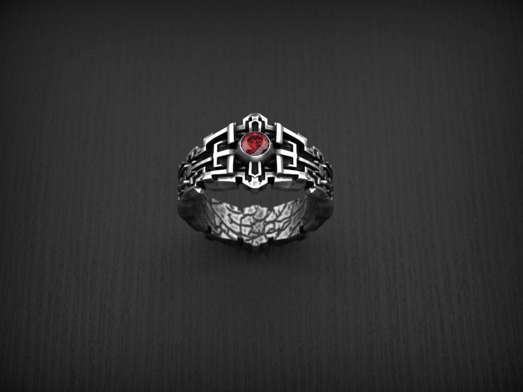 Geometric Engagement Ring for Men