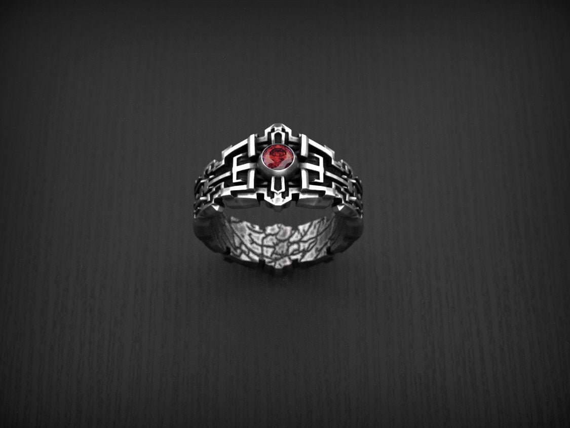 Geometric Engagement Ring for Men