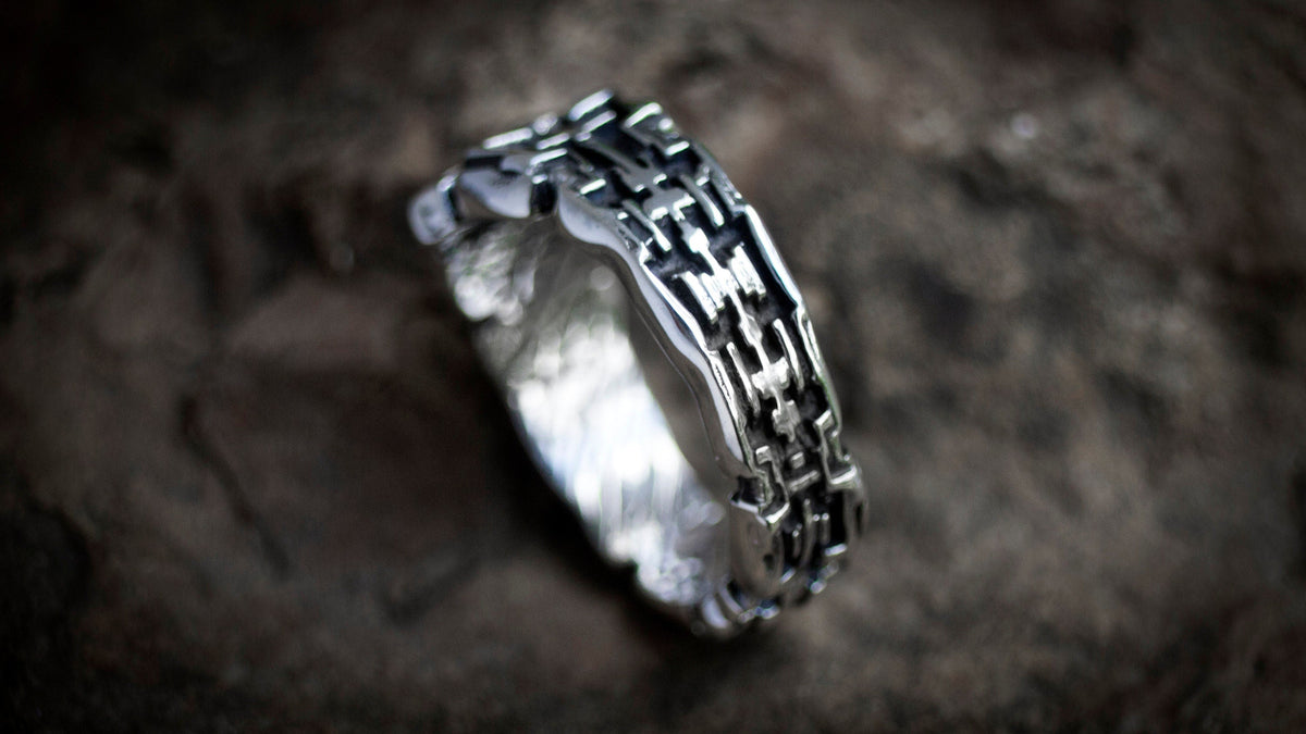Geometric Engagement Ring for Men