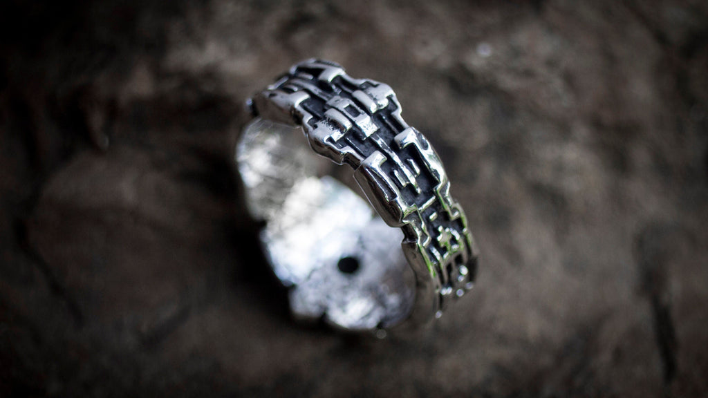 Geometric Engagement Ring for Men