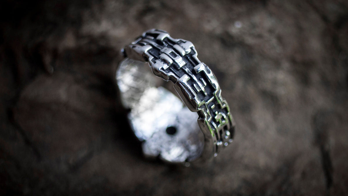 Geometric Engagement Ring for Men