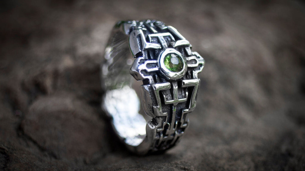 Geometric Engagement Ring for Men