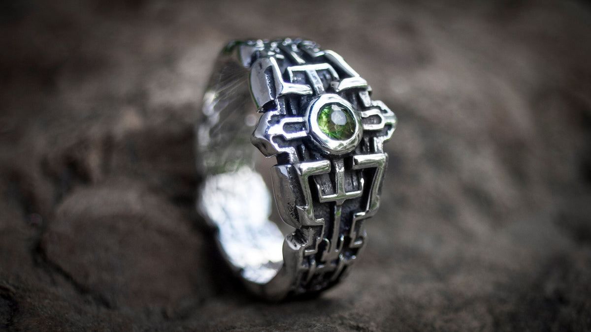 Geometric Engagement Ring for Men