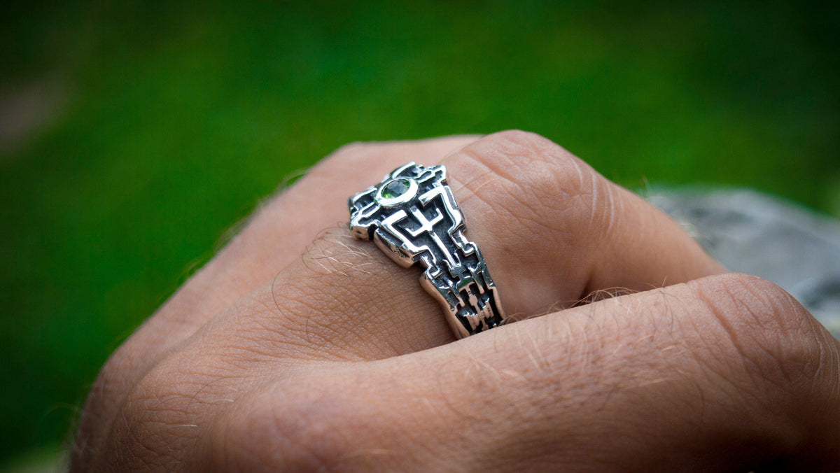 Geometric Engagement Ring for Men