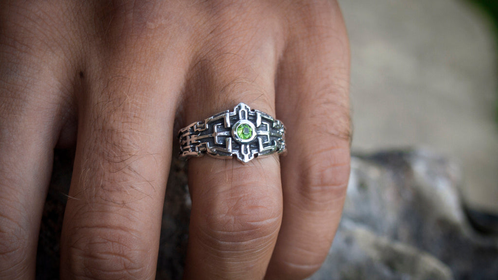Geometric Engagement Ring for Men